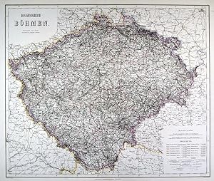 BÖHMEN. - Karte. "Das Königreich Böhmen". Gesamtkarte.