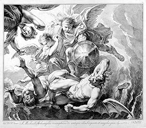 PETER PAUL RUBENS (1577 - 1640). "S. Michael Archangelus triumphans" etc. Der Erzengel Michael un...