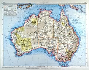 AUSTRALIEN. - Karte. "Australien". Gesamtkarte.