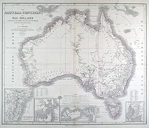 AUSTRALIEN. - Karte. "Das Austral-Continent oder Neu Holland". Gesamtkarte mit "Van Diemen's Inse...