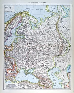 RUSSLAND. - Karte. "Europäisches Russland". Bis zum Ural.