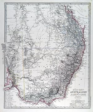 AUSTRALIEN. - Karte. "Süd-Ost-Australien", mit New South Wales und Queensland.
