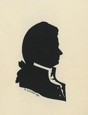 MOZART, Wolfgang Amadeus (1756 - 1791). Brustbild im Profil nach rechts des Komponisten.