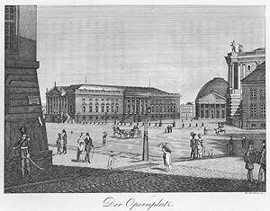 BERLIN. "Der Opernplatz". Blick auf den Platz, rechts die Hedwigskirche und links das Palais des ...