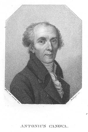 Bild des Verkufers fr CANOVA, Antonio (1757 - 1822). Brustbild nach halbrechts im Achteck des Bildhauers. zum Verkauf von Peter Bierl Buch- & Kunstantiquariat Inh.: Andrea Bierl