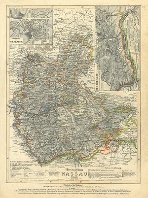 NASSAU. - Karte. "Herzogthum Nassau 1849".