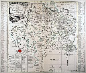 THÜRINGEN. - Karte. "Accurate Geogr. Delineation des zu dem Thüringischen Creis gehörigen Ammtes ...