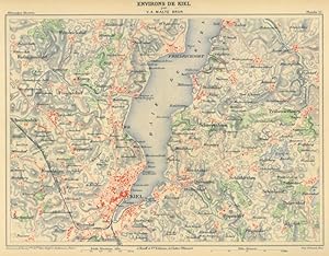 KIEL. Umgebungskarte bis Friedrichsort und Dobersdorf.