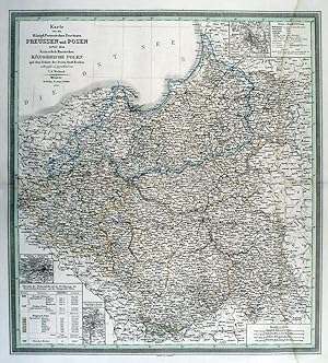 POLEN. - Karte. "Karte von den Königl. Preussischen Provinzen Preussen und Posen nebst dem Kaiser...