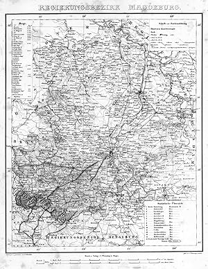 MAGDEBURG. - Karte. "Regierungs- Bezirk Magdeburg".