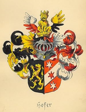 HOFER. - Wappen. Familienwappen.