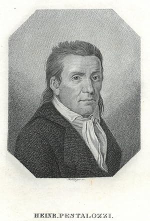 Bild des Verkufers fr PESTALOZZI, Heinrich (1746 - 1827). Brustbild nach halbrechts im Achteck des Pdagogen. zum Verkauf von Peter Bierl Buch- & Kunstantiquariat Inh.: Andrea Bierl