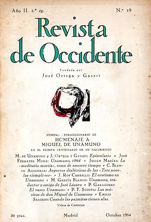 REVISTA DE OCCIDENTE Nro. 19 - Octubre de 1964