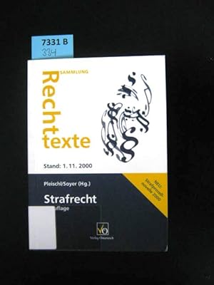 Strafrecht. Neu: Strafprozessnovelle 2000.