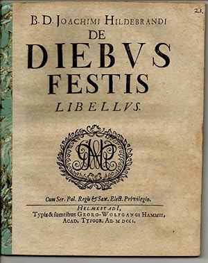 De Diebus Festis Libellus.