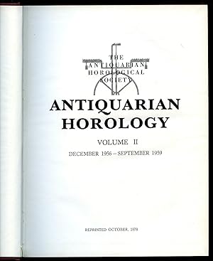 Imagen del vendedor de Antiquarian Horology: Volume II, December 1956 - September 1959 (The Antiquarian Horological Society) a la venta por Little Stour Books PBFA Member