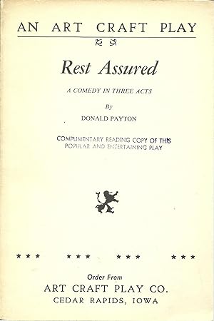 Seller image for Rest Assured: A Comedy in Three Acts for sale by The Book Junction