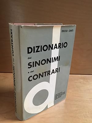 Seller image for Dizionario dei sinonimi e dei contrari for sale by DuBois Rare Books