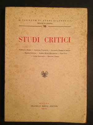 Seller image for STUDI CRITICI for sale by Il Mondo Nuovo