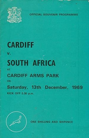 Immagine del venditore per CARDIFF V SOUTH AFRICA 1969/70 RUGBY PROGRAMME venduto da Sportspages