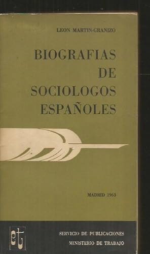 BIOGRAFIAS DE SOCIOLOGOS ESPAÑOLES
