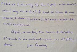 Imagen del vendedor de Belle lettre de Jules Cambon  Aristide Briand. a la venta por Traces Ecrites