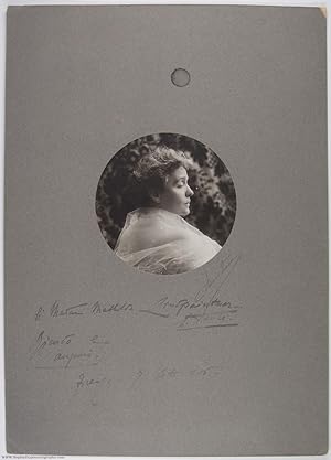 Fine Signed Portrait Photograph, (Eleonora, 1858-1924, Italian Actress)