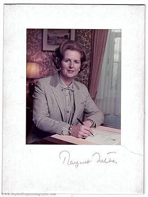 Fine Early coloured Portrait Photograph signed on the mount, (Margaret, 1925-2013, Baroness, Brit...