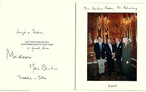 Fine Christmas Card signed by both, (of Kent, George Charles Franklin, born 1942) & his wife Prin...