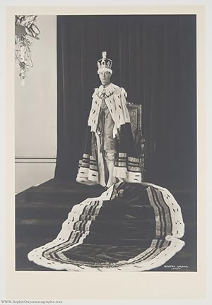 Superb pair of unsigned Official Coronation Photos by Dorothy Wilding (1895-1952, King of England...