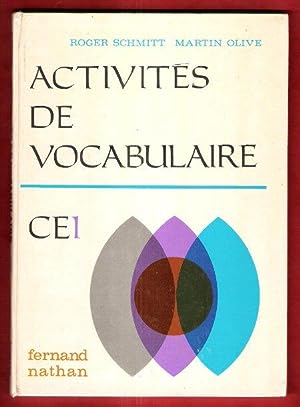 Activités De Vocabulaire CE1