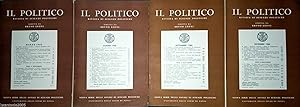 IL POLITICO RIVISTA DI SCIENZE POLITICHE ANNO XXV 1960 4 numeri