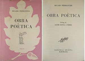 Imagen del vendedor de Obra Potica. Prleg de Jaume Bofill i Ferro. a la venta por Hesperia Libros