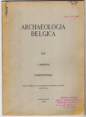 Image du vendeur pour L'glise Saint-Michel  Gerpinnes : rapport sur les fouilles de 1952-1953. mis en vente par ArturusRex