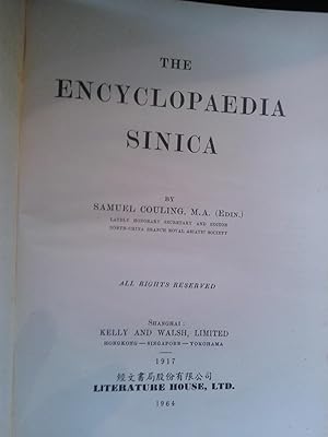 Image du vendeur pour The Encyclopaedia Sinica. mis en vente par Addyman Books