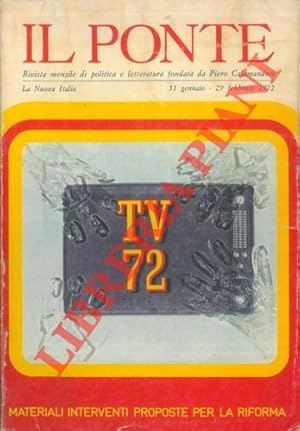 TV 72. Materiali interventi proposte per la riforma.