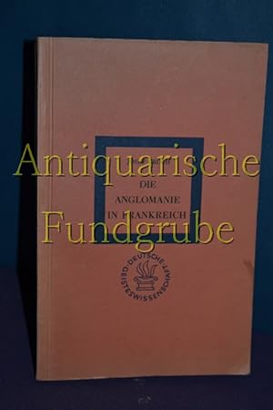 Imagen del vendedor de Die Anglomanie in Frankreich a la venta por Antiquarische Fundgrube e.U.