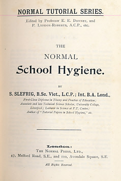 Image du vendeur pour The Normal School Hygiene mis en vente par Barter Books Ltd