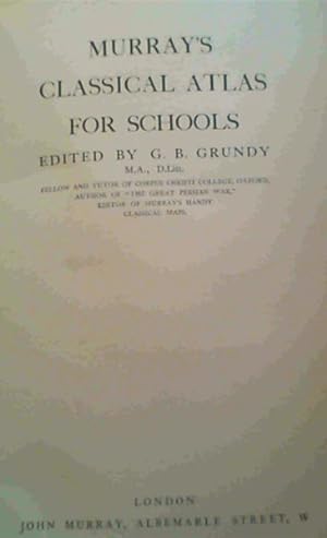 Murray's Classical Atlas for Schools