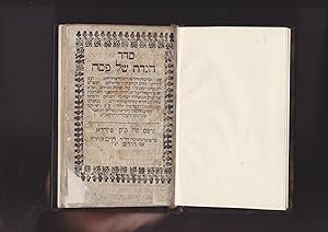 Bild des Verkufers fr Seder Hagada [Haggadah hagadah] shel Pesakh [Pesach Pessach Pesah] zum Verkauf von Meir Turner