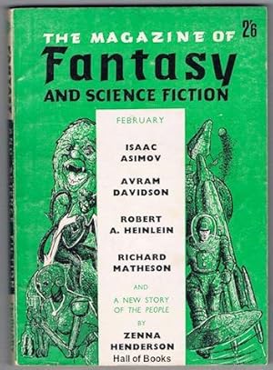 Imagen del vendedor de The Magazine of Fantasy & Science Fiction: Vol. V No.3 (British Edition) February 1964 a la venta por Hall of Books