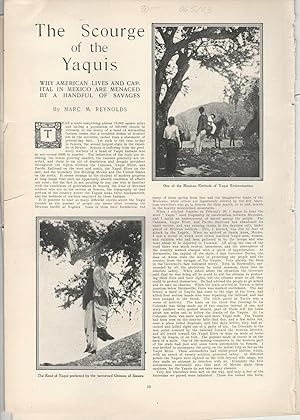 Imagen del vendedor de PRINT: "The Scourge of the Yaquis".story & photos from Harper's Weekly, May 2, 1908 a la venta por Dorley House Books, Inc.