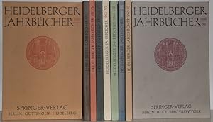 Heidelberger Jahrbücher. 9 Jahrgänge aus den Jahren I-XII (1957-1968).