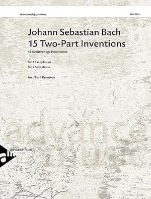 Seller image for 15 Two-Part Inventions 7 15 zweistimmige Inventionen, 2 Saxophone : Spielpartitur for sale by AHA-BUCH GmbH