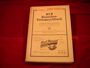 BFB Branchen-Fernsprechbuch zum Amtlichen Fernsprechbuch 1 für den Bezirk der Landespostdirektion...