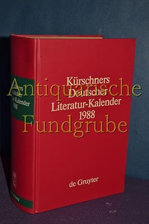 Bild des Verkufers fr Krschners Deutscher Literatur-Kalender 1988. 60. Jahrgang zum Verkauf von Antiquarische Fundgrube e.U.