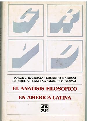 Imagen del vendedor de El Anlisis Filosfico en Amrica Latina. a la venta por Ocean Tango Books