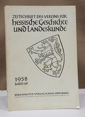 Bild des Verkufers fr Zeitschrift des Vereins fr hessische Geschichte und Landeskunde. Band 69. zum Verkauf von Dieter Eckert