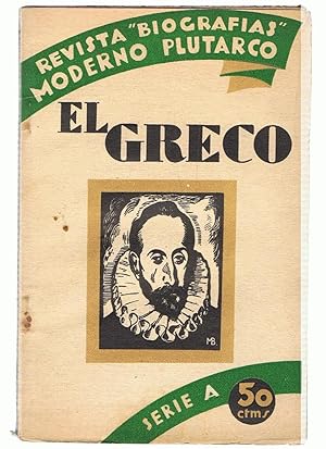 Imagen del vendedor de EL GRECO. DOMENICOS THEOTOCPULOS. Biografa anecdtica. a la venta por Librera Torren de Rueda