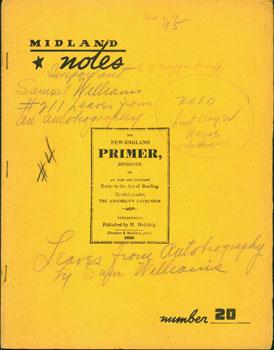 Midland Notes. No. 20. Americana: An Offering of Interesting Americana Including a Number of Unre...